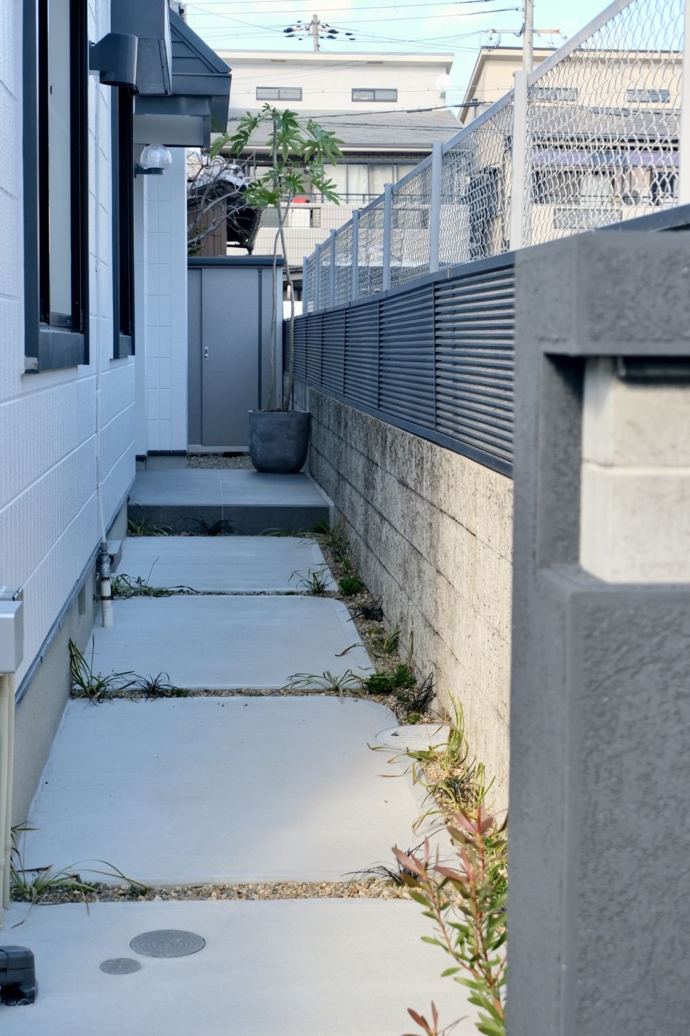 狭小地住宅のリフォームエクステリア