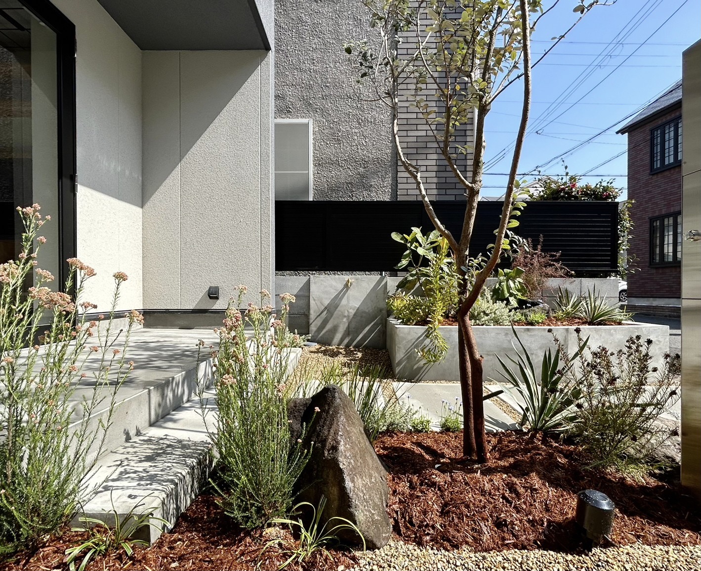 八尾市　ワイルドプランツが迎えるエントランス