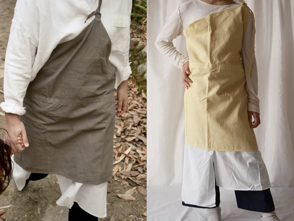 草木染めエプロン